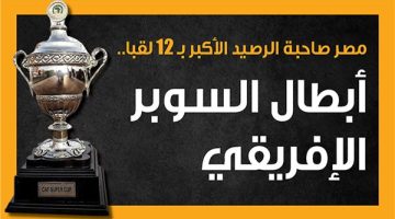 مصر صاحبة الرصيد الأكبر بـ 12 لقبا.. أبطال السوبر الإفريقي (إنفوجراف)