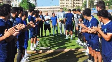 وزير الشباب والرياضة يطمئن على لاعب بورفؤاد حسام عرفات