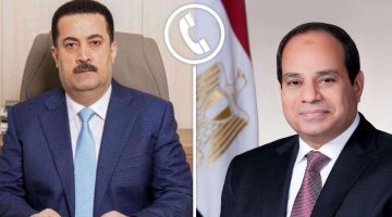 الرئيس السيسي ورئيس الوزراء العراقي يؤكدان حرصهما على دفع العلاقات الثنائية إلى آفاق أرحب