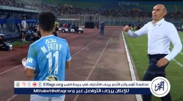 انهيار مصطفى فتحي عقب انتهاء مباراة الزمالك وتدخل مدرب بيراميدز