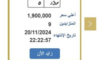 سعرها مليون و900 ألف جنيه.. التزايد على لوحة سيارة مميزة ينتهي اليوم